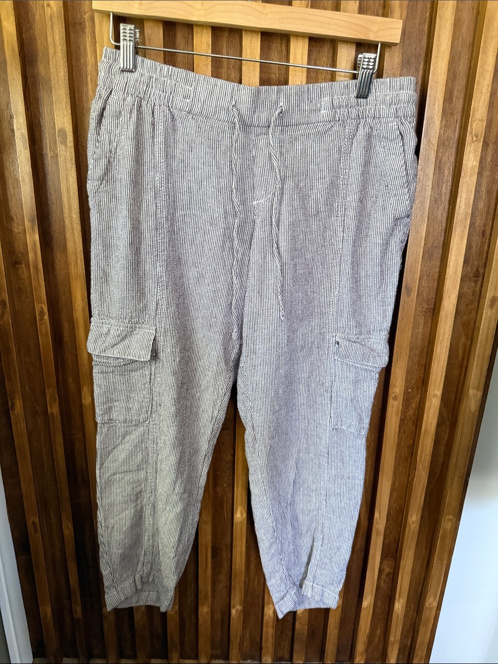 Old Navy Linen Cargo Pull On Pants S
